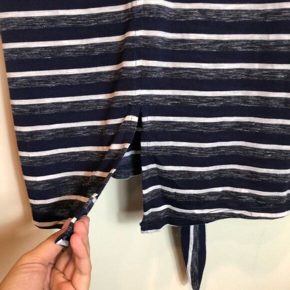 Striped Tie Front Tank - Picture 6 of 6